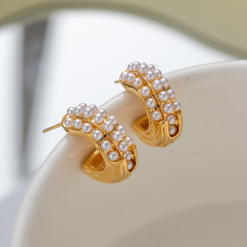 ZJX-169 Pearl Bali – Elegant Korean Style Earrings, Stylish Fashion Jewellery for Women - Image 4
