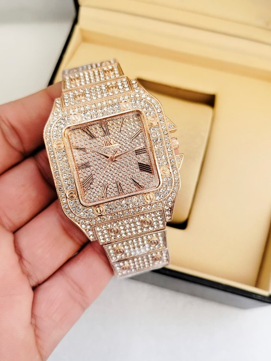 Ladies Stylish Stone Watch – Elegant Wristwatch with Sparkling Stones, Fashion Accessory for Daily Wear & Occasions - Image 3