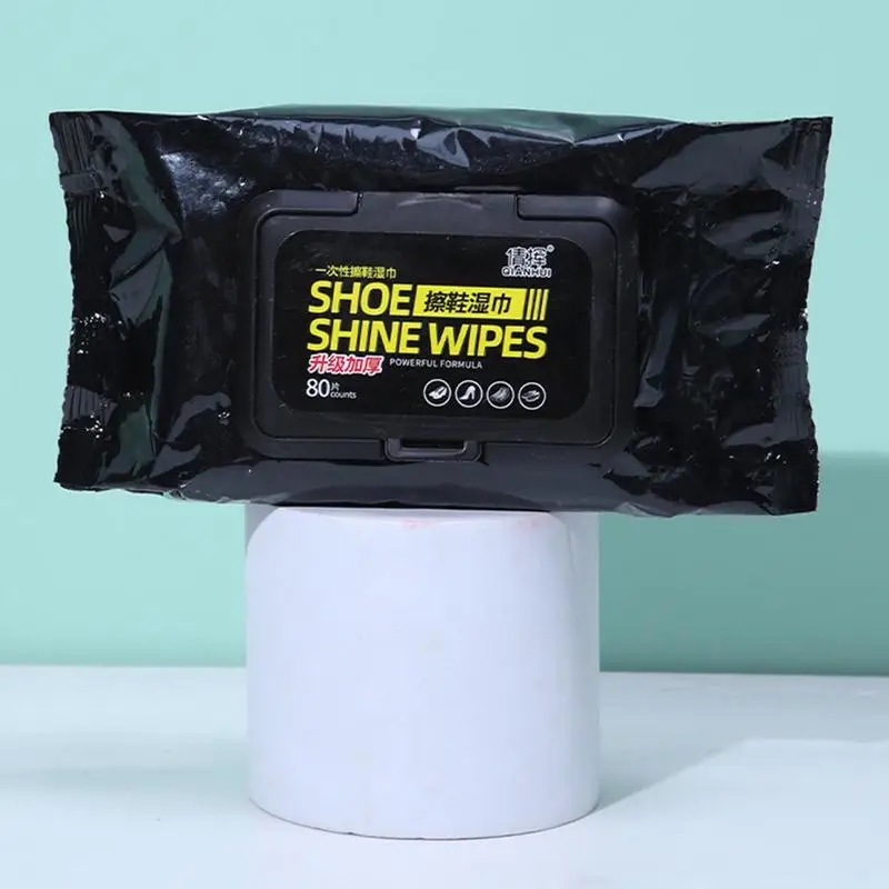 Disposable Shoe Cleaning Wipes | Quick Shine Clean Wet Wipes (80 Wipes In 1 Packet) - Image 2