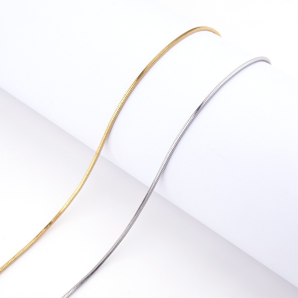 AWT-179 Thin Snake Chain – Elegant Stainless Steel Necklace, Stylish Jewellery Accessory for Women - Image 6