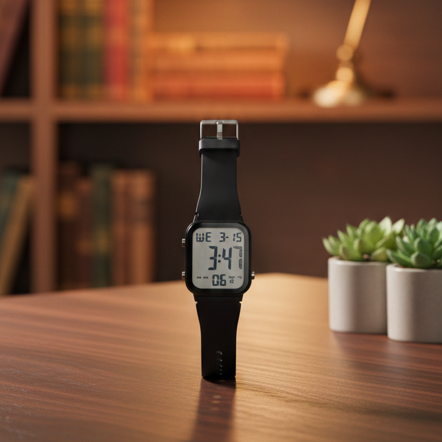 Digital Sports Watch with Stopwatch, Waterproof Design, LED Display, Alarm & Durable Outdoor Performance for Men & Women - Image 2