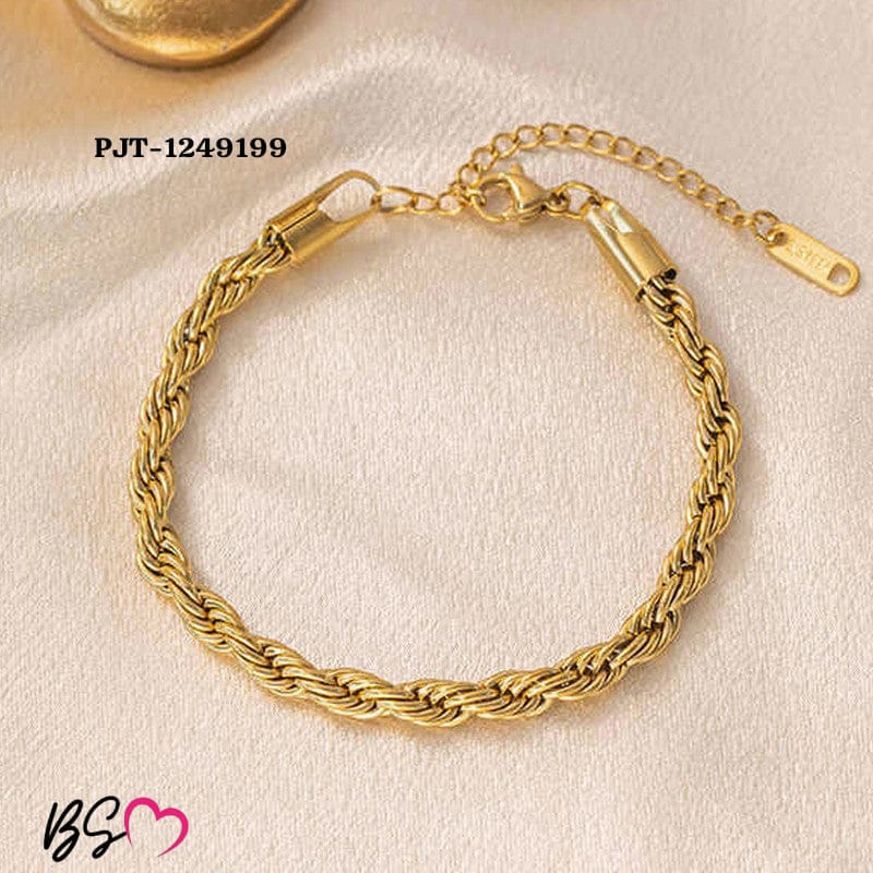 Golden Rope Bracelet / Anklet – Unisex Stylish Chain - Image 2
