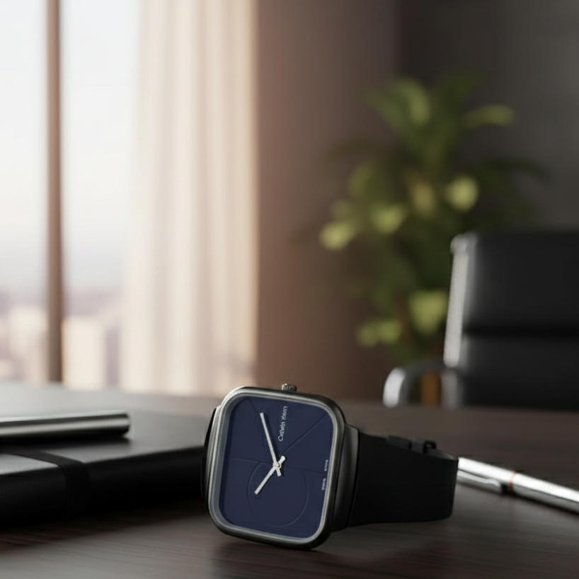 Calvin Klein Mens Watch With Square Dial Elegant Modern And Durable Timepiece For Daily Wear And Special Occasions (Without Box) - Image 5