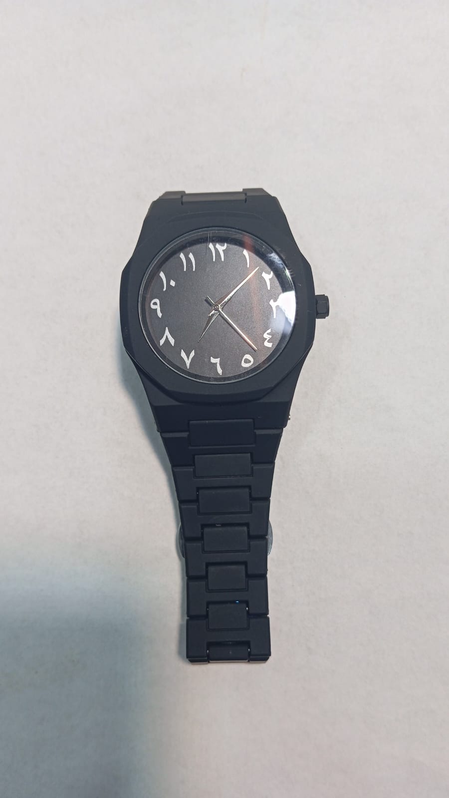 The Noir Eastern Minimalist – Matte Black Octagonal Timepiece ( without box) - Image 6