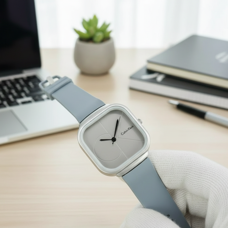 Calvin Klein Mens Watch With Square Dial Elegant Modern And Durable Timepiece For Daily Wear And Special Occasions (Without Box)