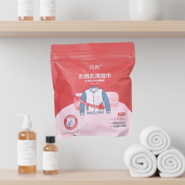 Portable Clothing Stain Remover Wipes (20 Count) – Instant Emergency Spot Cleaner for Food, Grease & Coffee Stains on Jackets & Cotton - Image 2