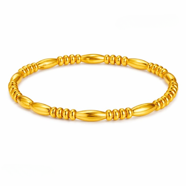 Filled Dots Bambo Korean Bangle - Jewelry Product Designed For Wrist Wear And Daily Ornament Routine (SKU: QRT-202) - Image 3