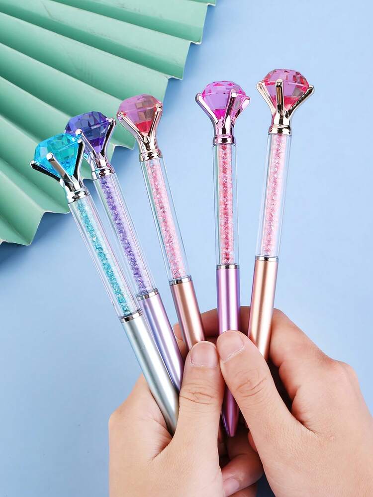 Happy Valentine's Day Crystal Diamond Gel Pen – Luxury Glitter Ballpoint Pen for Gift, School, Office & Stationery (Random Color) - Image 3