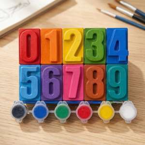 DIY 3D Plaster Painting Kit for Kids | Creative Numbers & Shapes Painting | Educational Art & Craft Activity Toy