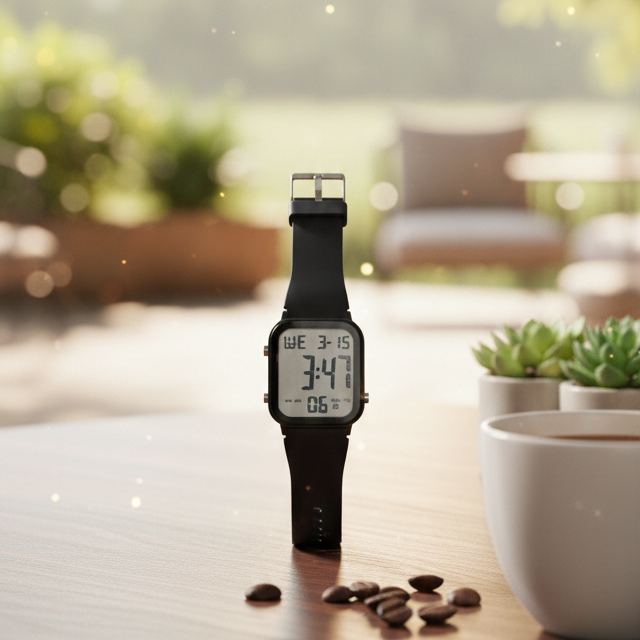 Digital Sports Watch with Stopwatch, Waterproof Design, LED Display, Alarm & Durable Outdoor Performance for Men & Women - Image 3