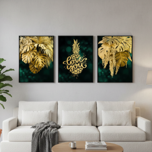 3 Pc Phototiles Wall Art Set | Elegant Self‑Adhesive | Premium Quality Smooth Finish | Size 8x11