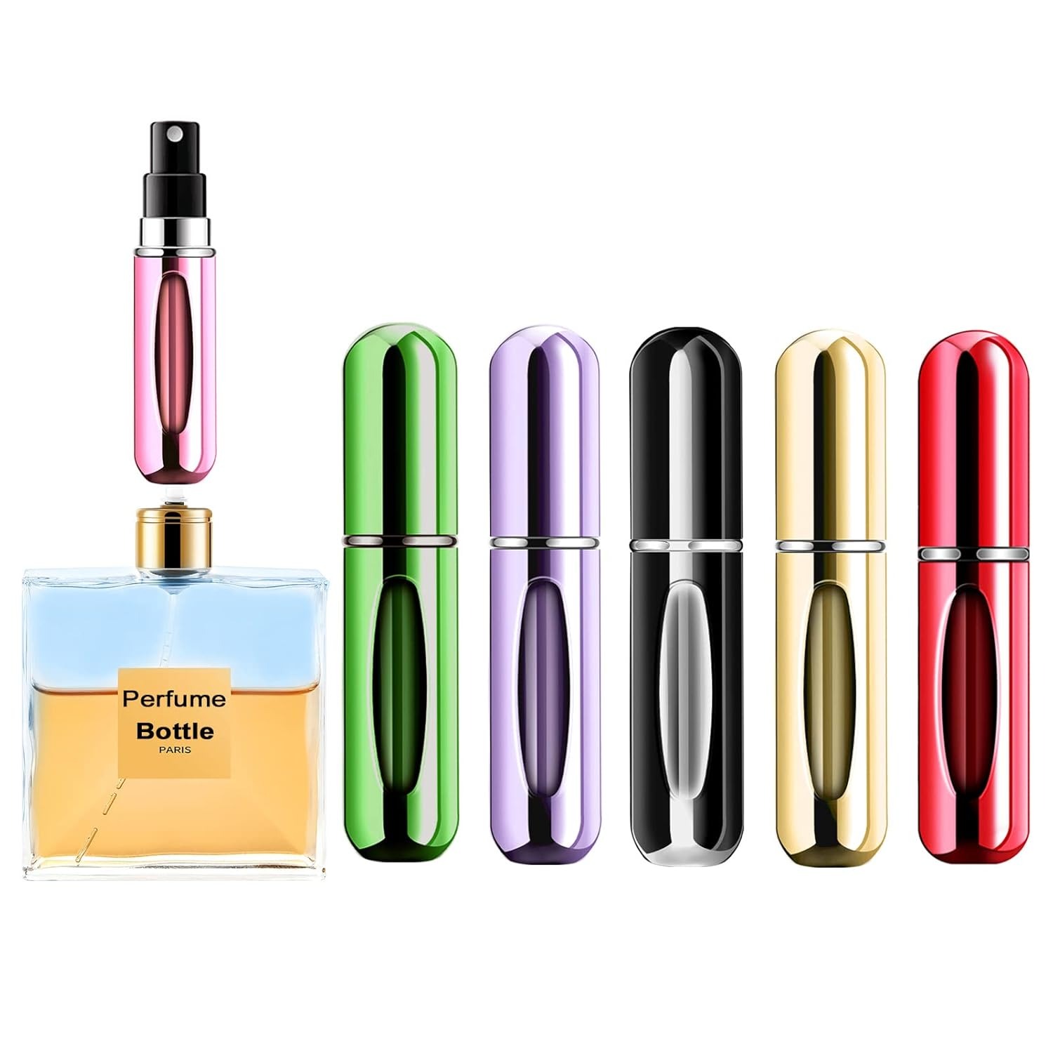 Pack of 2 5ml Metal Body Perfume Atomizer Spray Bottle - Random Color - Image 4