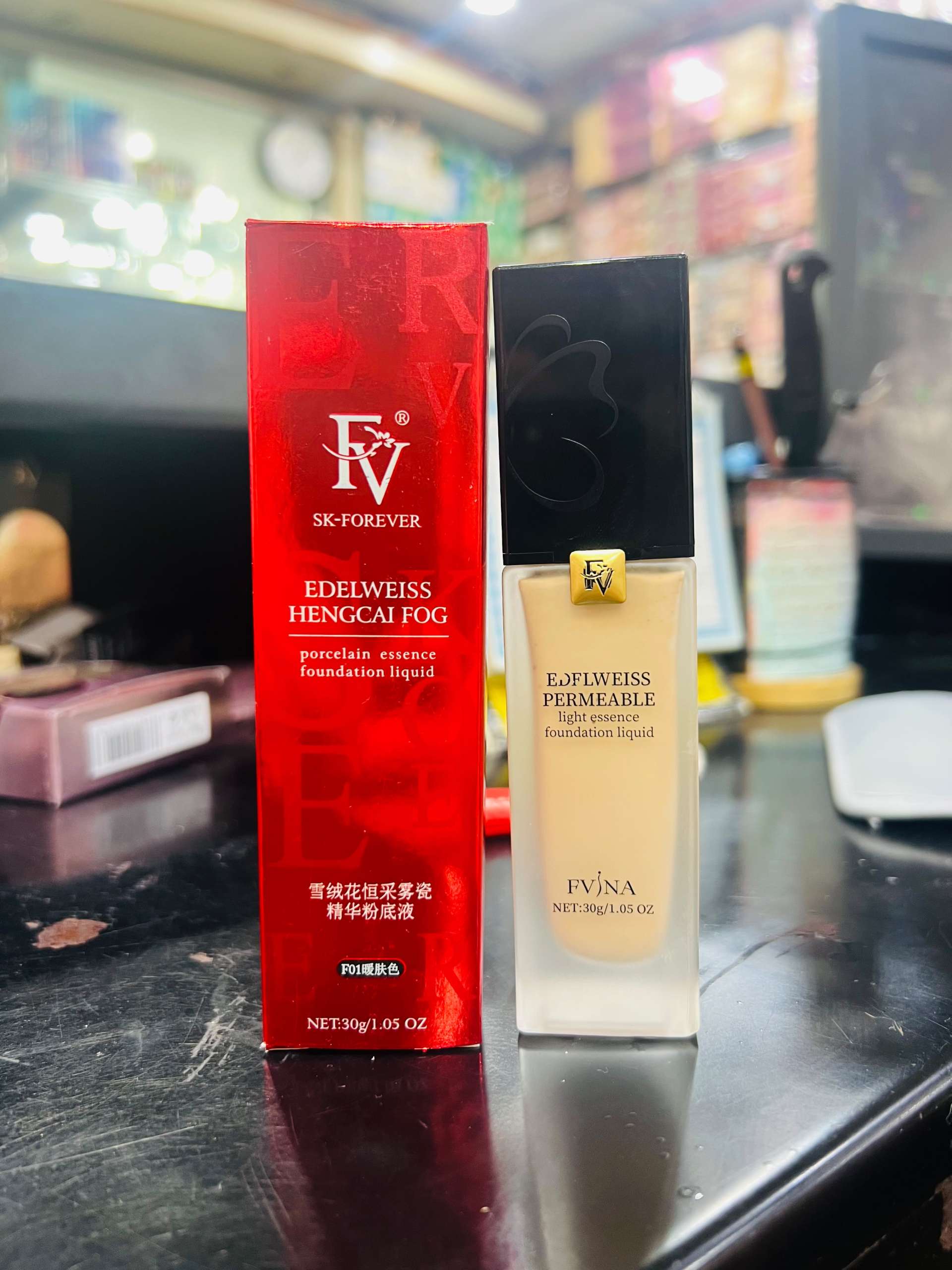 1 PCs FV Edelweiss Permeable Light Essence Foundation Liquid - Image 4