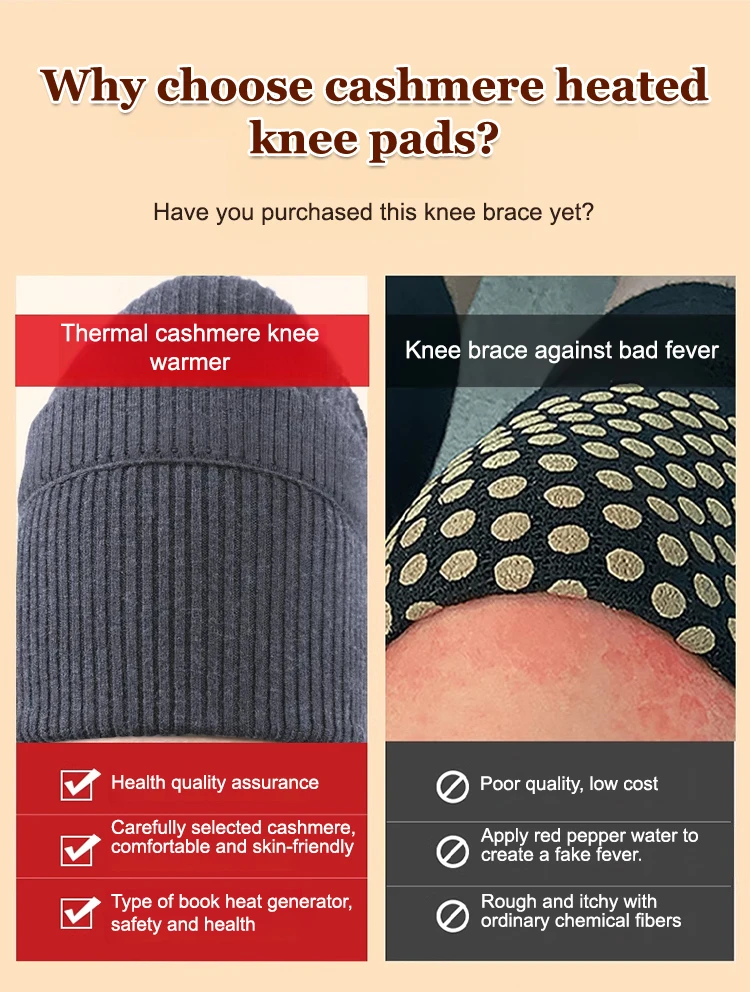1 Pair Cashmere Winter Knee Brace Thermal Leg Knee Warmer Sleeve Unisex Wool KneePad Support for Joint Pain Tendonitis Arthritis - Image 2