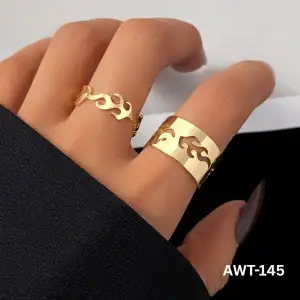 AWT-145 Fire Couple Rings Matching Design Stylish Look And Comfortable Wear For Couples