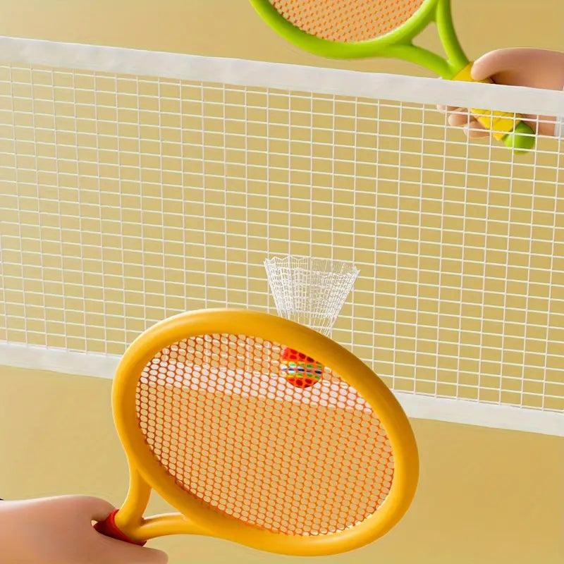 Kids Badminton & Tennis Racket Set – Easy-To-Handle Outdoor Sports Toy With 2 Rackets, 1 Ball, And 1 Shuttlecock For Fun Indoor & Outdoor Play (Random Color) - Image 3