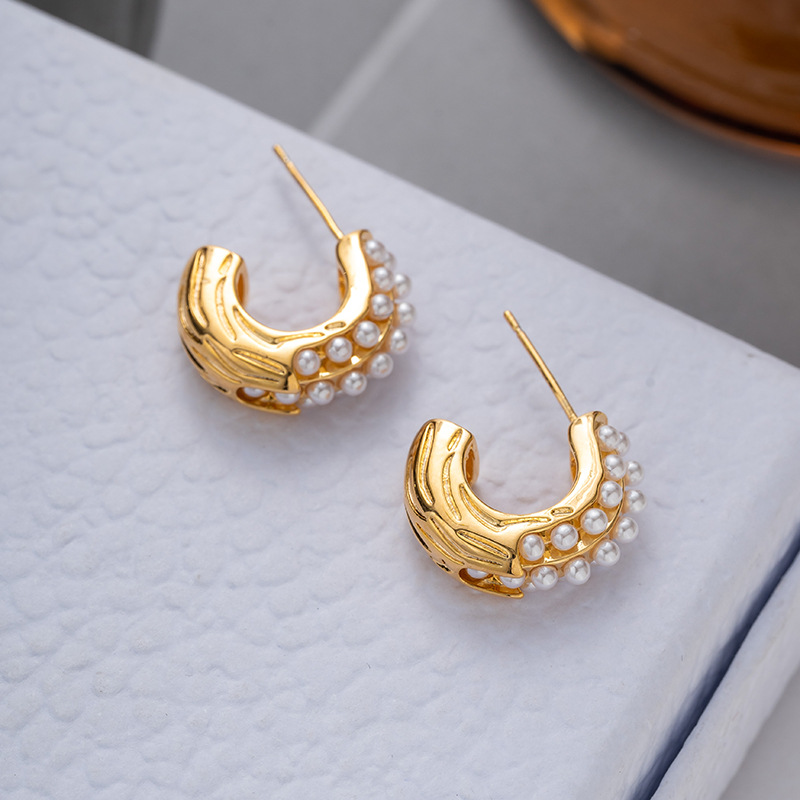 ZJX-169 Pearl Bali – Elegant Korean Style Earrings, Stylish Fashion Jewellery for Women - Image 3