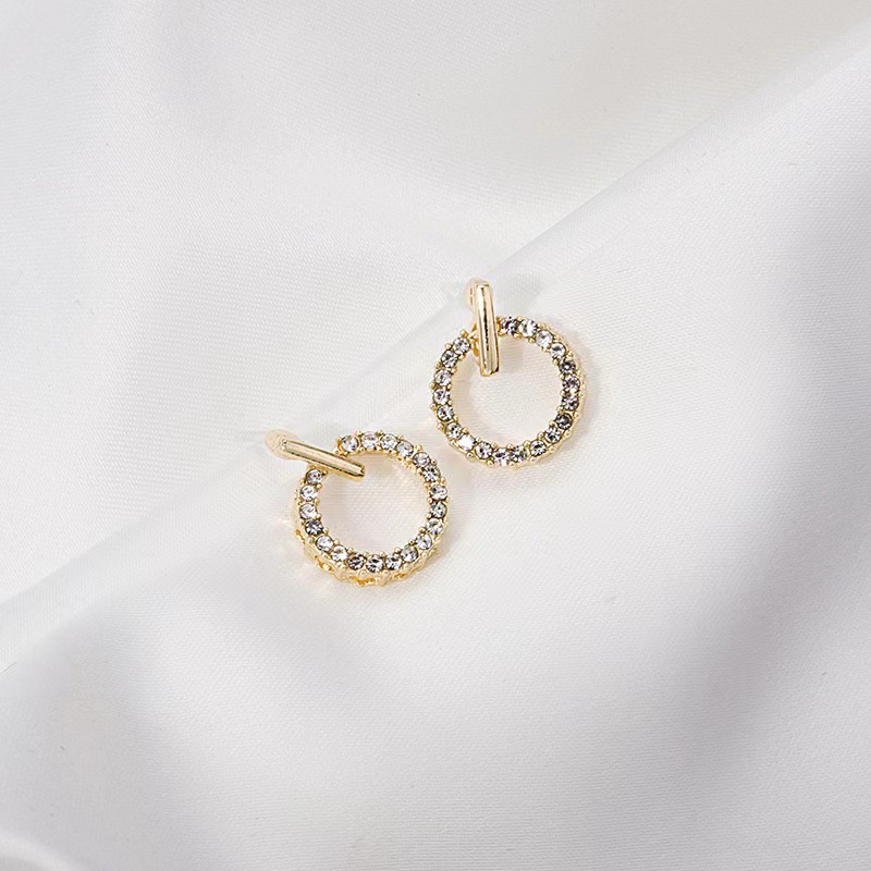 ZVT-168 Circle Zircon Korean Earrings – Elegant Fashion Jewellery, Stylish Accessory for Women - Image 4