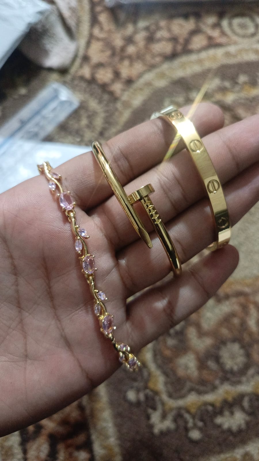 Pack of 3 Bracelets – Nail Cartier, Cartier & Tulip Bracelet Set - Image 5