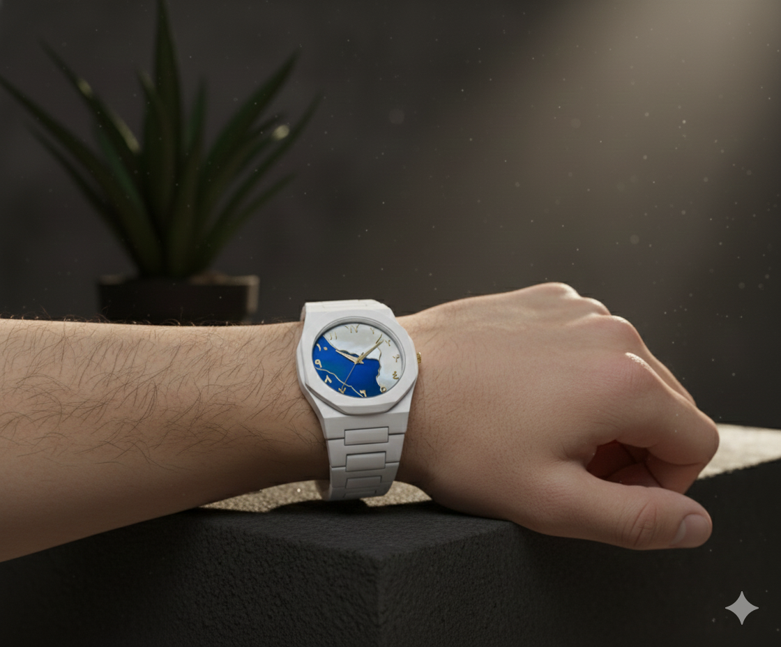 White Aura Watch Elegant Design Durable Build Comfortable Strap Clear Display Perfect For Daily Wear And Special Occasions Reliable Performance Stylish Look - Image 3