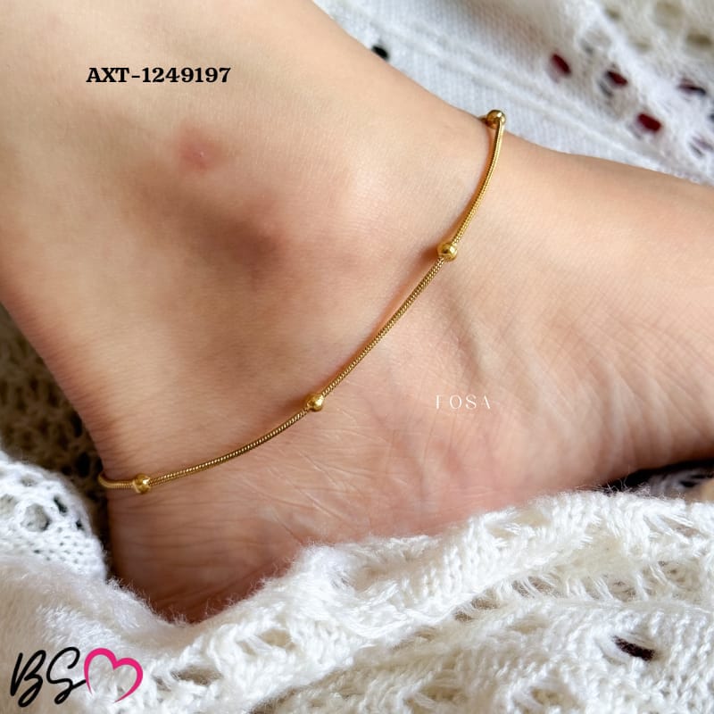 Ball Golden Anklet Bracelet – Elegant Alloy Foot Chain Jewelry for Women - Sku AxT-197 - Image 2