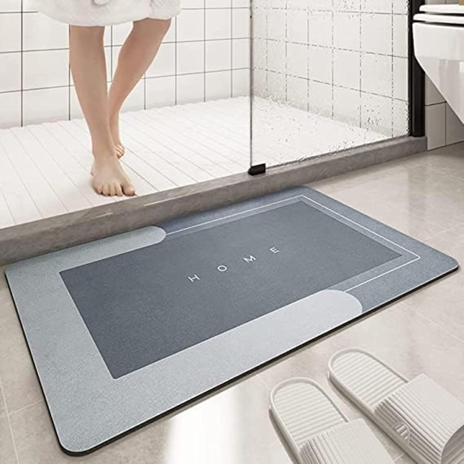 Best Quality Quick-Dry Non-Slip Home Mat – Absorbent, Washable Square Floor Mat for Bathroom, Kitchen & Entryway - Random Color - Image 11