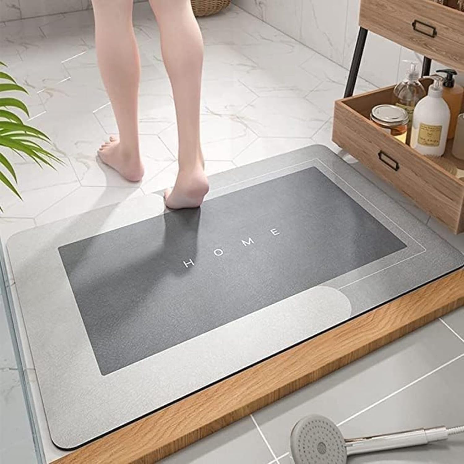 Best Quality Quick-Dry Non-Slip Home Mat – Absorbent, Washable Square Floor Mat for Bathroom, Kitchen & Entryway - Random Color - Image 4