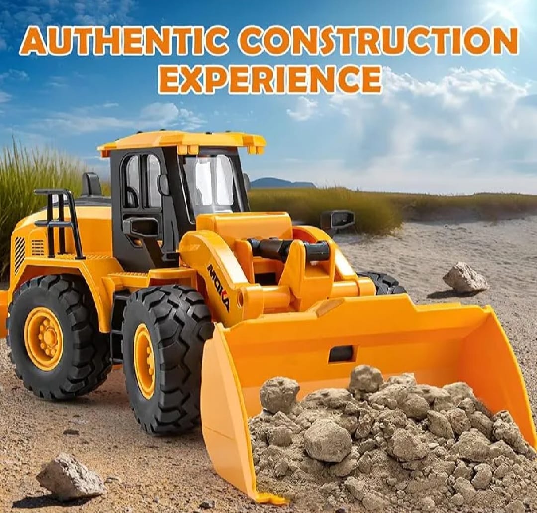 The Perseids Remote Control Bulldozer – 1/16 Scale 11 Channel Heavy RC Construction Toy with Lights & Sound, Yellow - Image 5