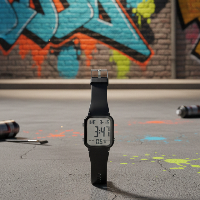 Digital Sports Watch with Stopwatch, Waterproof Design, LED Display, Alarm & Durable Outdoor Performance for Men & Women - Image 4