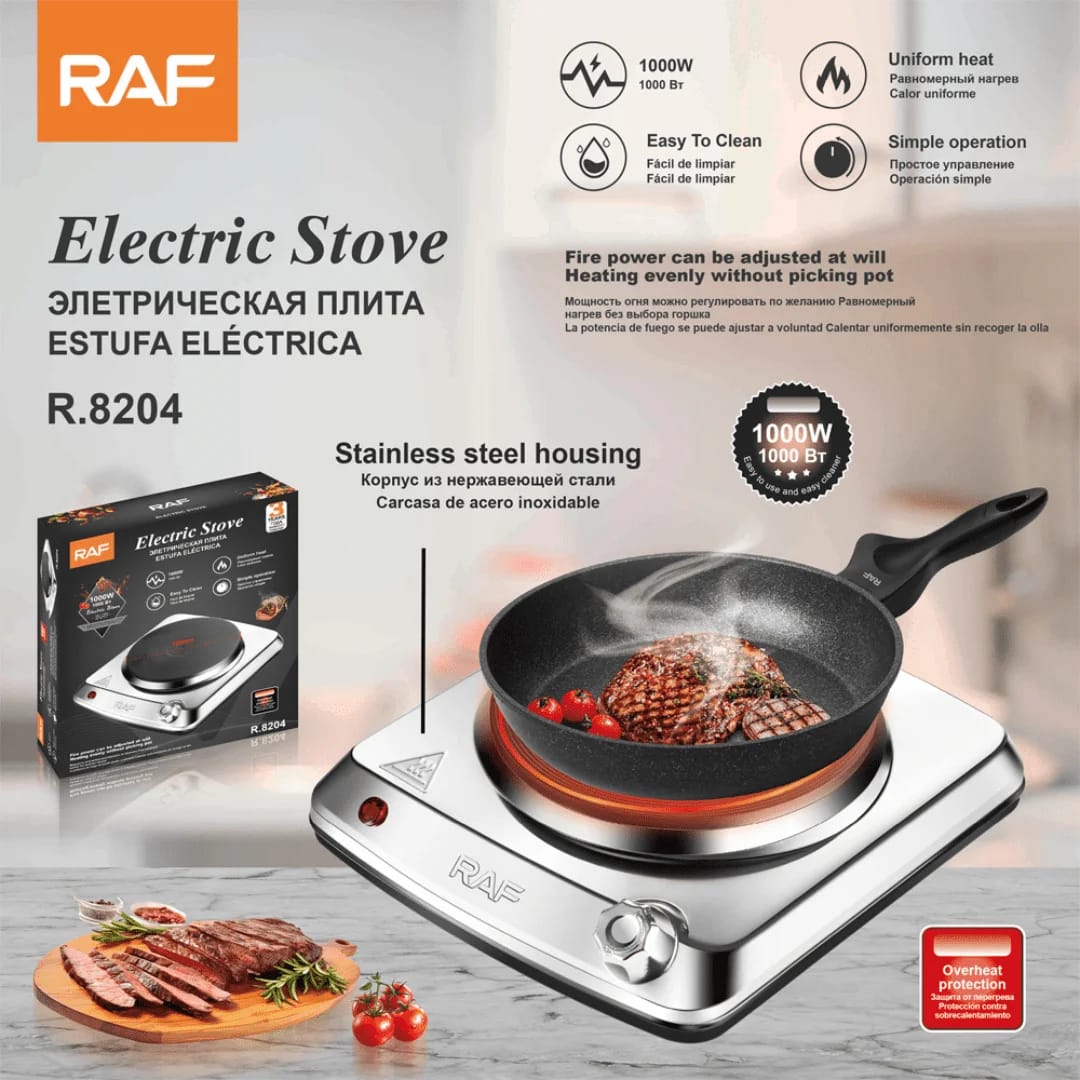 Electric Stove with Independent Controls, Overheat Protection, and Easy-to-Clean Design - Image 2
