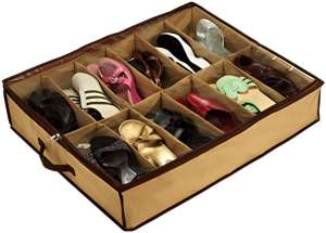 Shoe Organizer Storage Box Under Bed Random Color