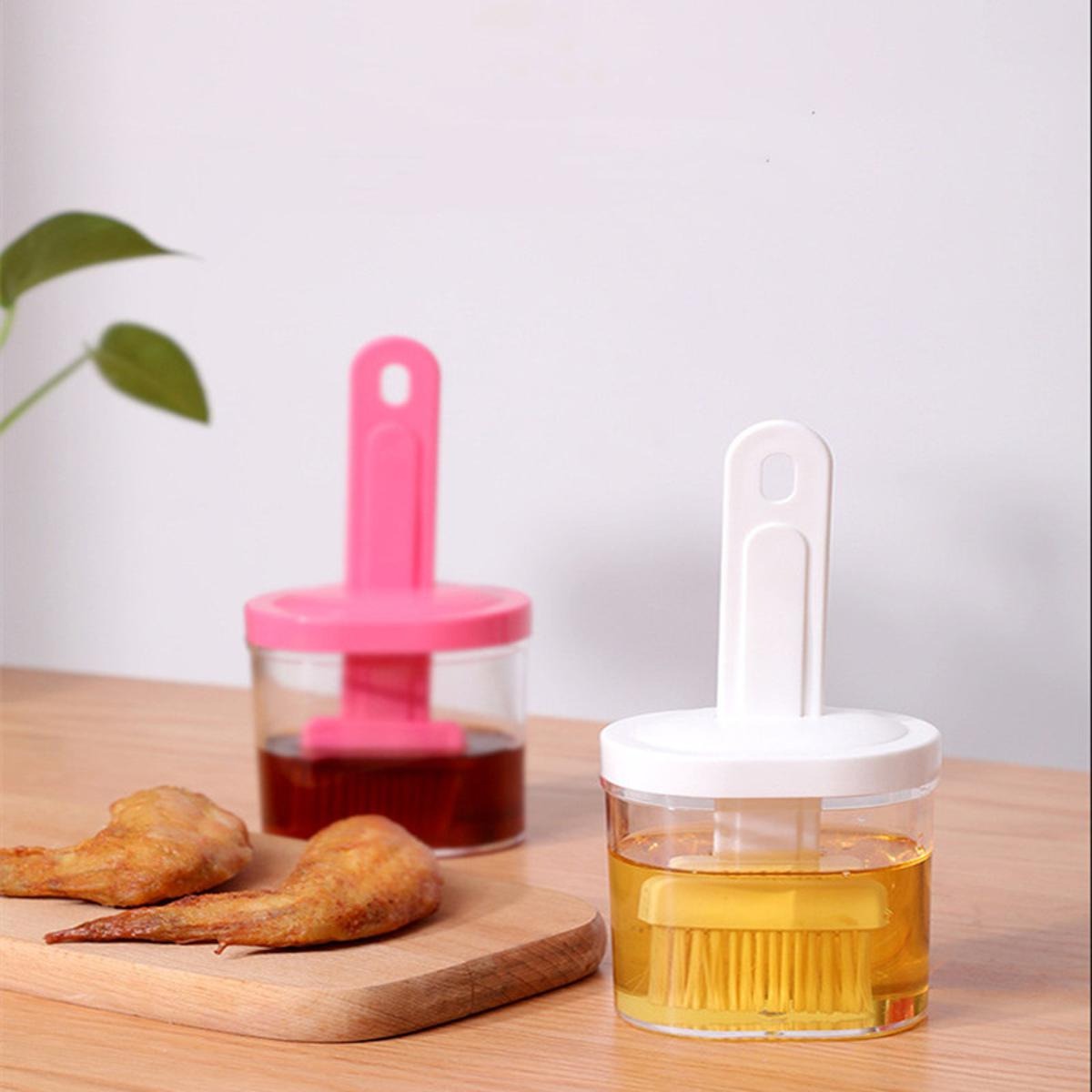 Oil Bottle with Silicone Brush – Durable Kitchen Tool for Easy Cooking and Baking Use.( Random Color) - Image 4