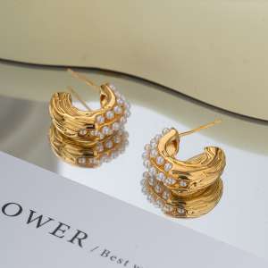 ZJX-169 Pearl Bali – Elegant Korean Style Earrings, Stylish Fashion Jewellery for Women