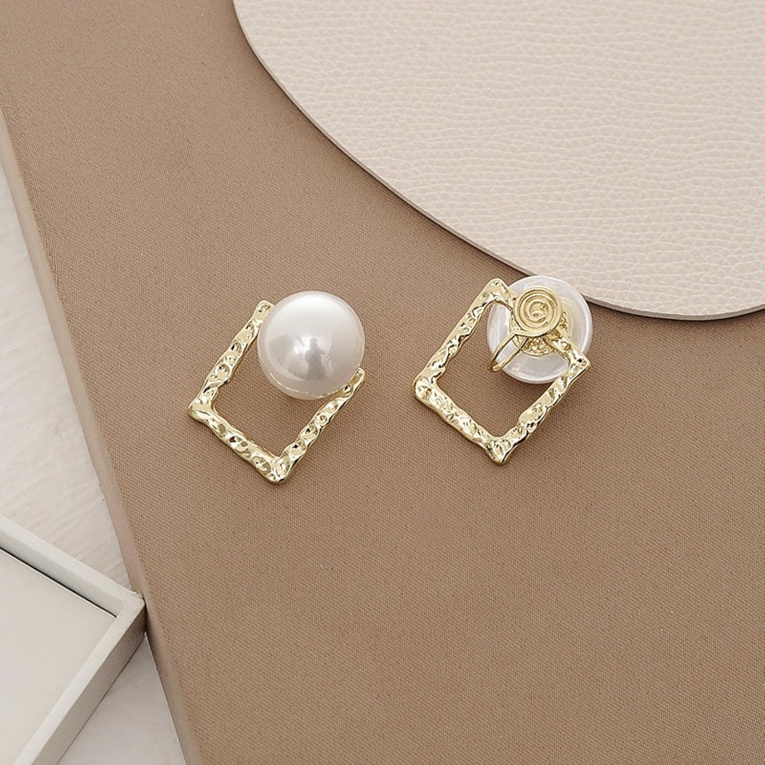 Korean Square Pearl Shape Earing | Ethnic wear | Casual wear for girls - Image 2