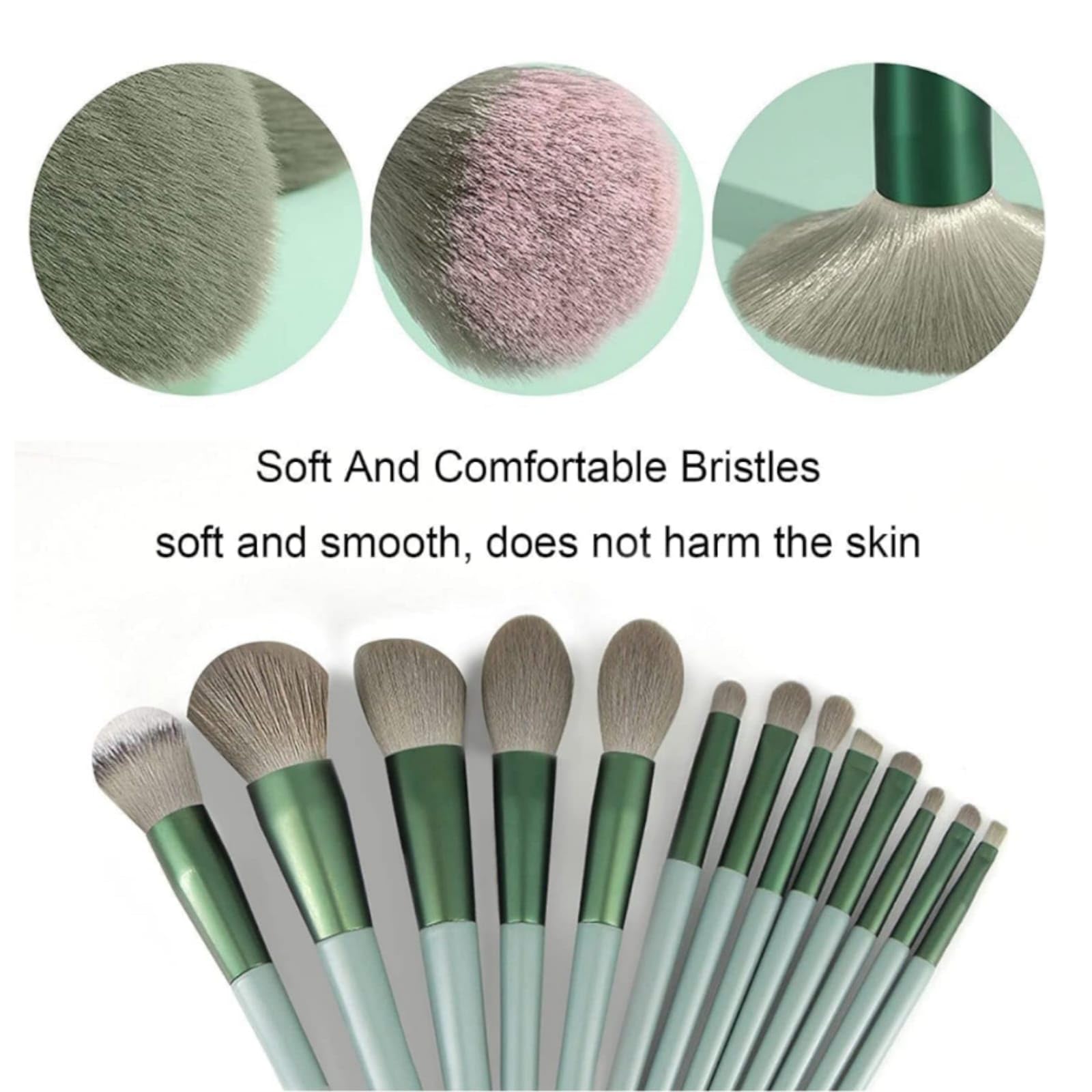 13 Piece Makeup Brush Set With Matching Storage Pouch Professional Soft Bristles For Blending Contouring And Daily Use | Random Color - Image 3