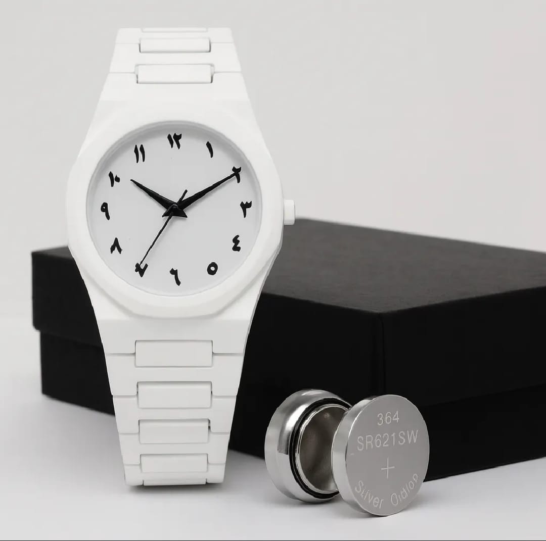 White Aura Couple Watch – Elegant Matching Timepieces, Stylish Fashion Accessories for Men and Women- Without Box - Image 3