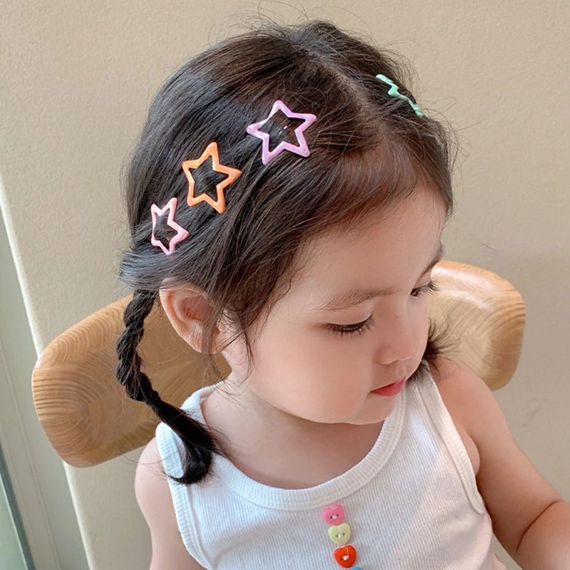 Pack Off 06 Star Design Girl Hair Clip | Hair Clip For Women | Best Quality Hair Clip ( Random Color ) - Image 3