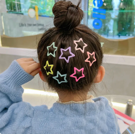 Pack Off 06 Star Design Girl Hair Clip | Hair Clip For Women | Best Quality Hair Clip ( Random Color ) - Image 2