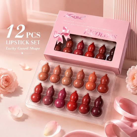 Mini Lipstick Set – Lucky Gourd Shape, Cute Compact Lip Color Collection for Everyday Makeup - Image 2