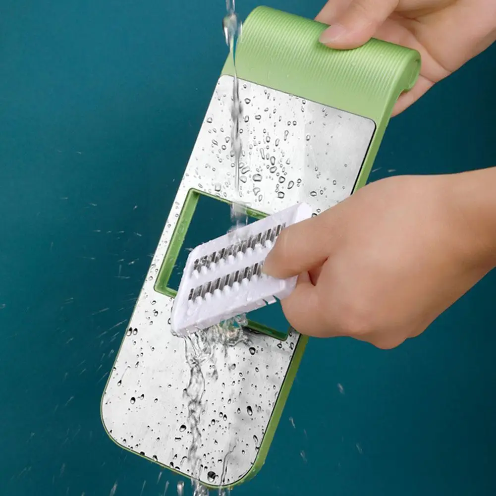 Multifunctional Vegetable Cutter Grater For Vegetables Slicers - Shredders Peeler Carrot Fruit Vegetable Cutting Kitchen Tool - 05 Blades Vegetable Cutter ( Random Colors) - Image 6