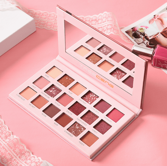 18 Shade Pearlescent Shimmer - Matte Waterproof NUDE Eyeshadow Palette - Image 2