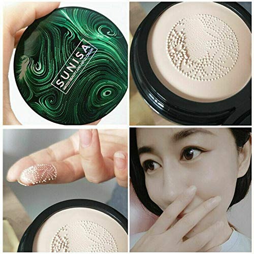 Sunisa Foundation Base 20g Waterproof Mushroom Head Air Cushion BB Cream Nude Liquid Foundations (with yanqina 36H liner ) - Image 2