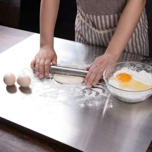 Stainless Steel Cutting Board! 🔪✨ Durable, hygienic, and easy to clean—perfect for all your chopping needs. A must-have for any chef! - Size: 41x33Cm