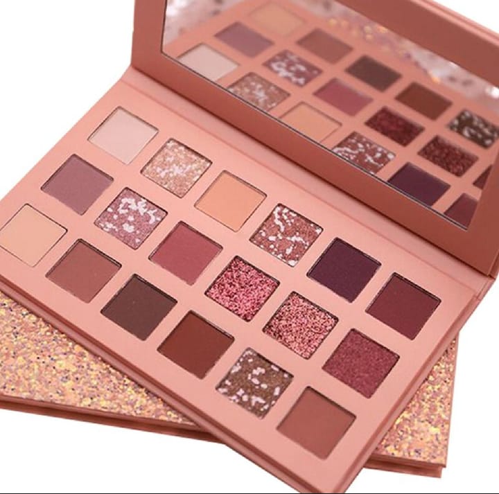 18 Shade Pearlescent Shimmer - Matte Waterproof NUDE Eyeshadow Palette - Image 3