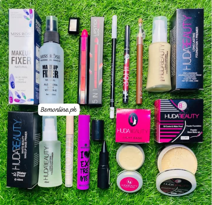 12 in 1 Makeup Deal Make-up Fixer +5 in 1 Lipstick + Eyeliner and many more for girls - Image 4