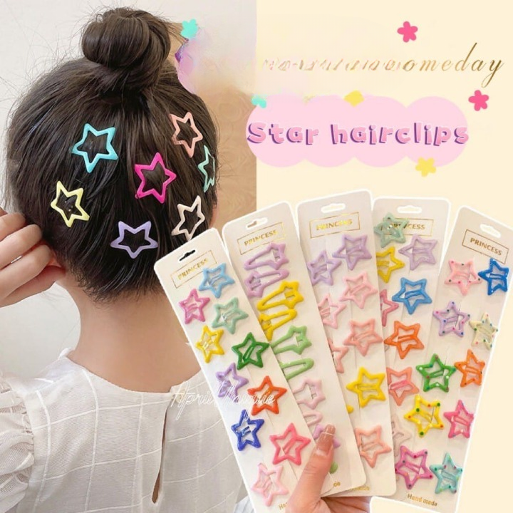 Pack Off 06 Star Design Girl Hair Clip | Hair Clip For Women | Best Quality Hair Clip ( Random Color ) - Image 8