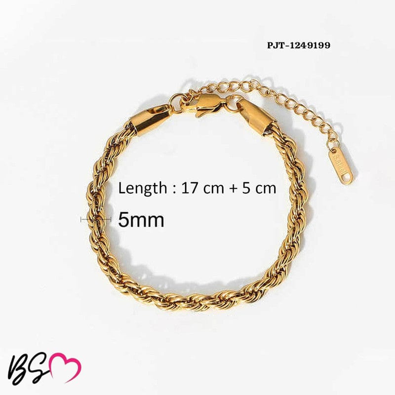 Golden Rope Bracelet / Anklet – Unisex Stylish Chain - Image 3
