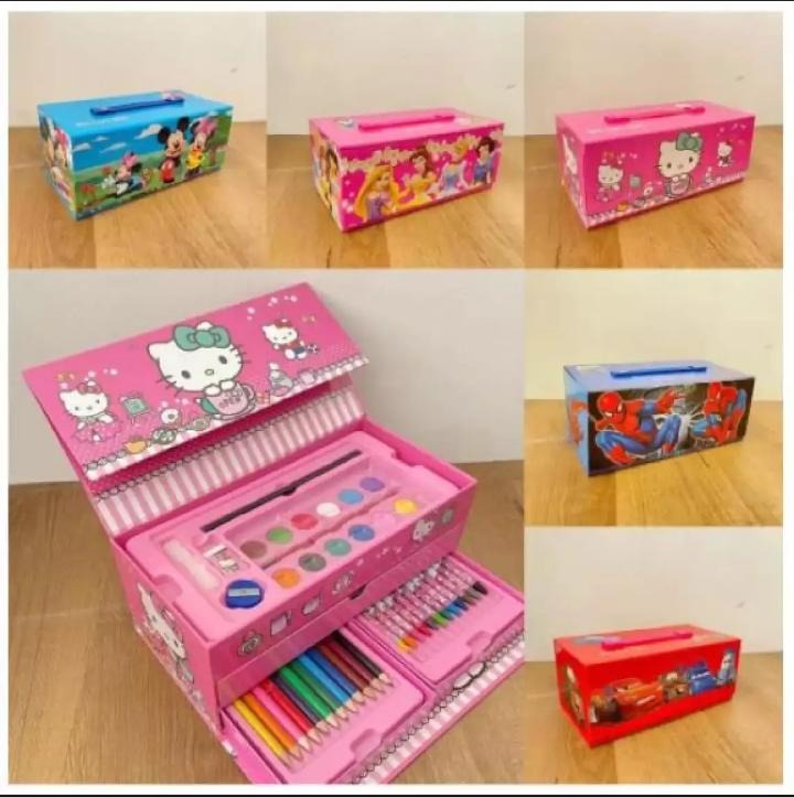54 Pcs Color Kit - Art Accessory Designed For Creative Drawing And Daily Craft Routine (Random Colour)