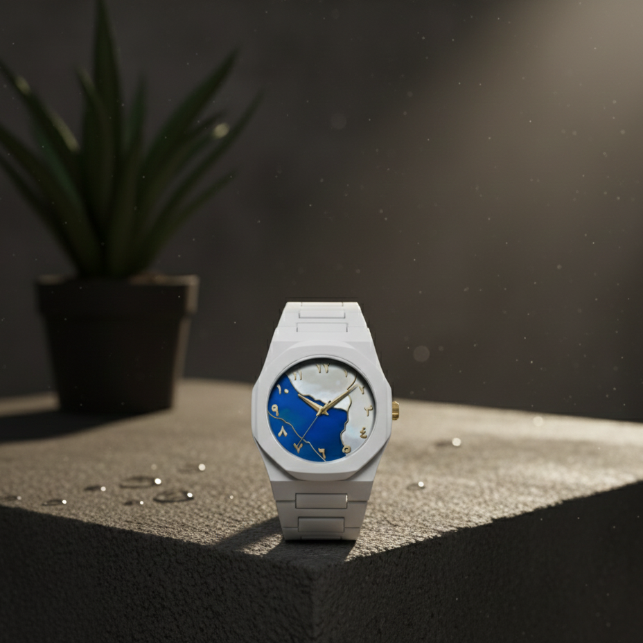 White Aura Watch Elegant Design Durable Build Comfortable Strap Clear Display Perfect For Daily Wear And Special Occasions Reliable Performance Stylish Look - Image 2