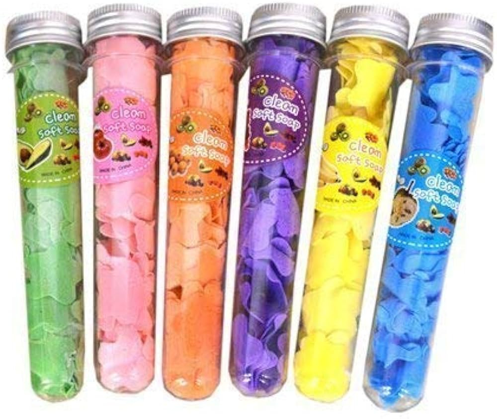 100 PCS Disposable Flower Paper Soap With Portable Tube Bottle – Multi-Color Travel Soap Sheets For Hand Washing, Camping, And Outdoor Use ( Random Color ) - Image 4